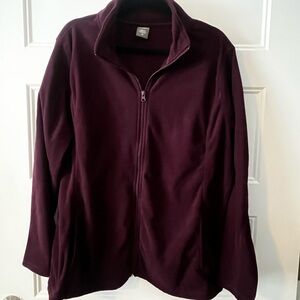 Joe Fresh Plum Fleece Sweater | 1X